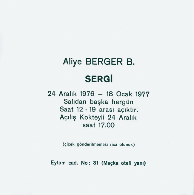 <BR>Aliye Berger- 1976 - 1977