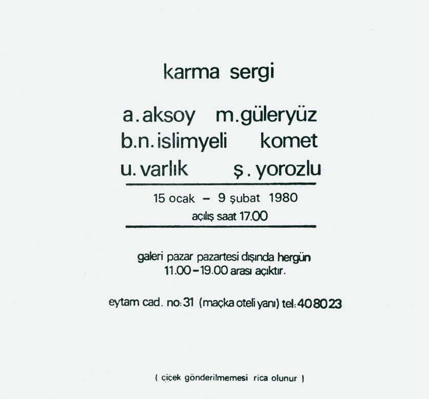 <BR>Karma Resim Sergisi- 1979 - 1980