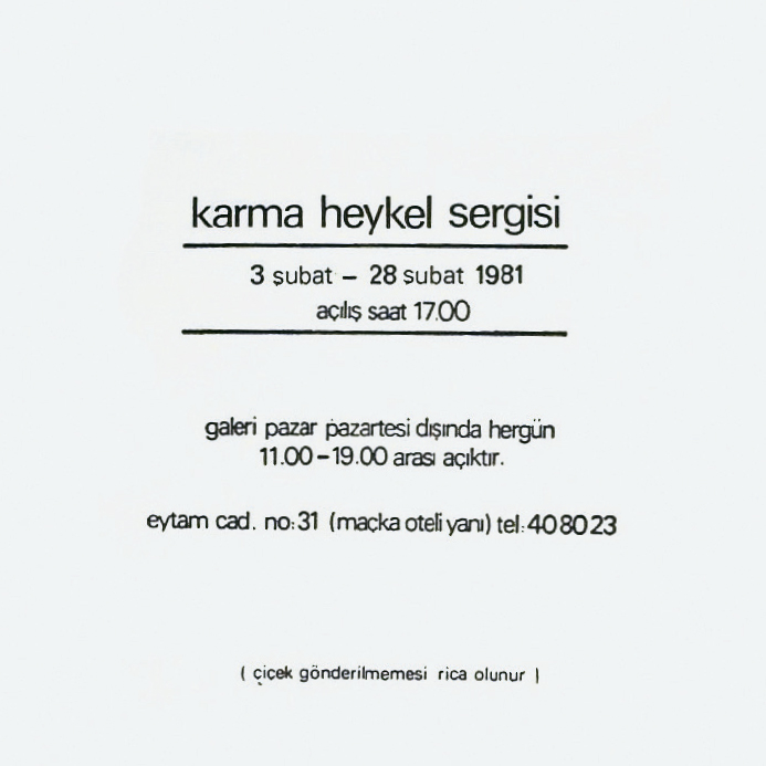 <BR>Karma Heykel Sergisi- 1980 - 1981